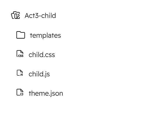 Act3 Child Theme Default Files