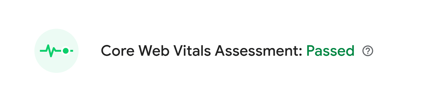 Act3 Core Web Vitals Assessment Passed