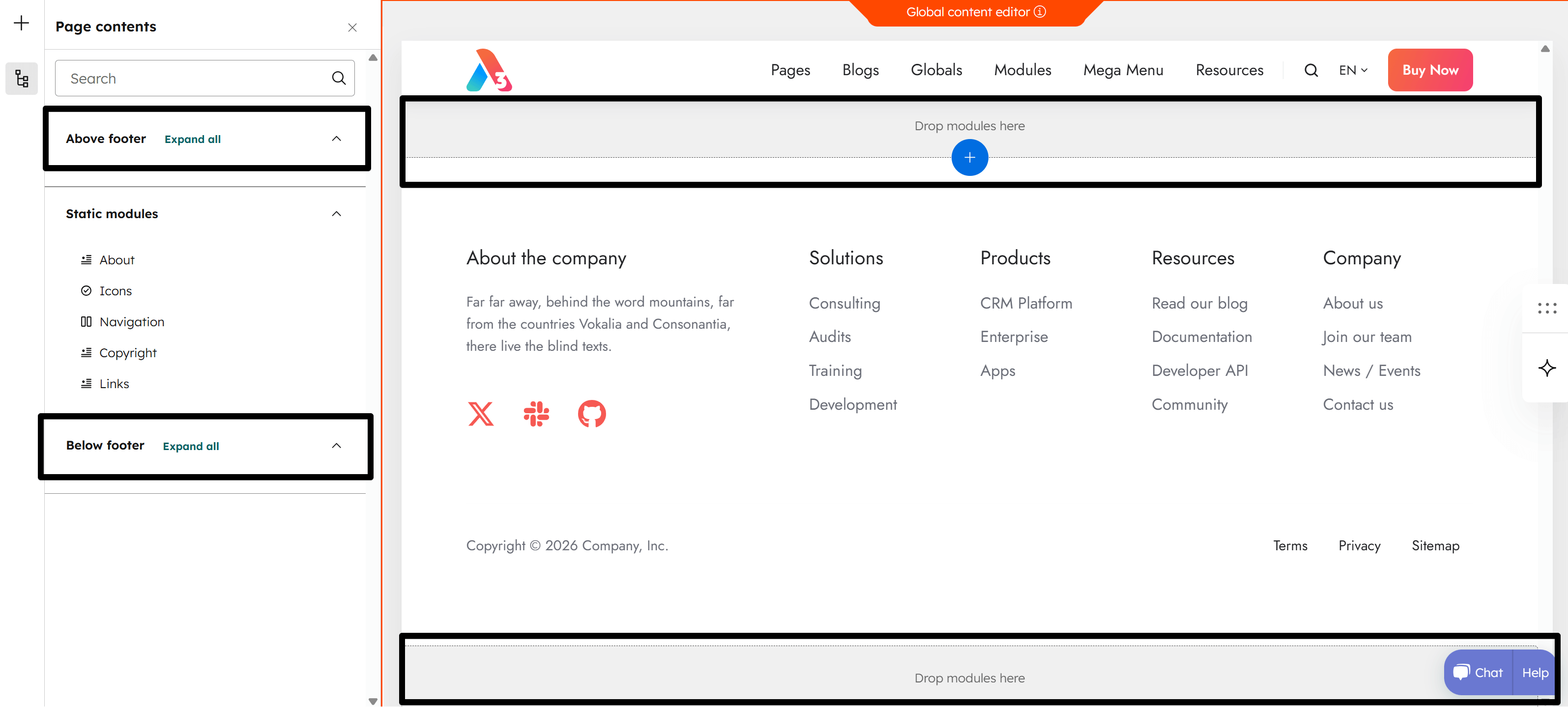 Act3 Footer Dnd Areas