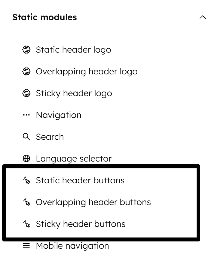 Act3 Header 1 Button Modules