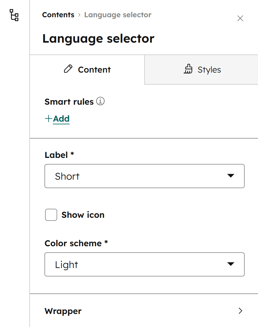 Act3 Header 1 Language Selector Module Settings