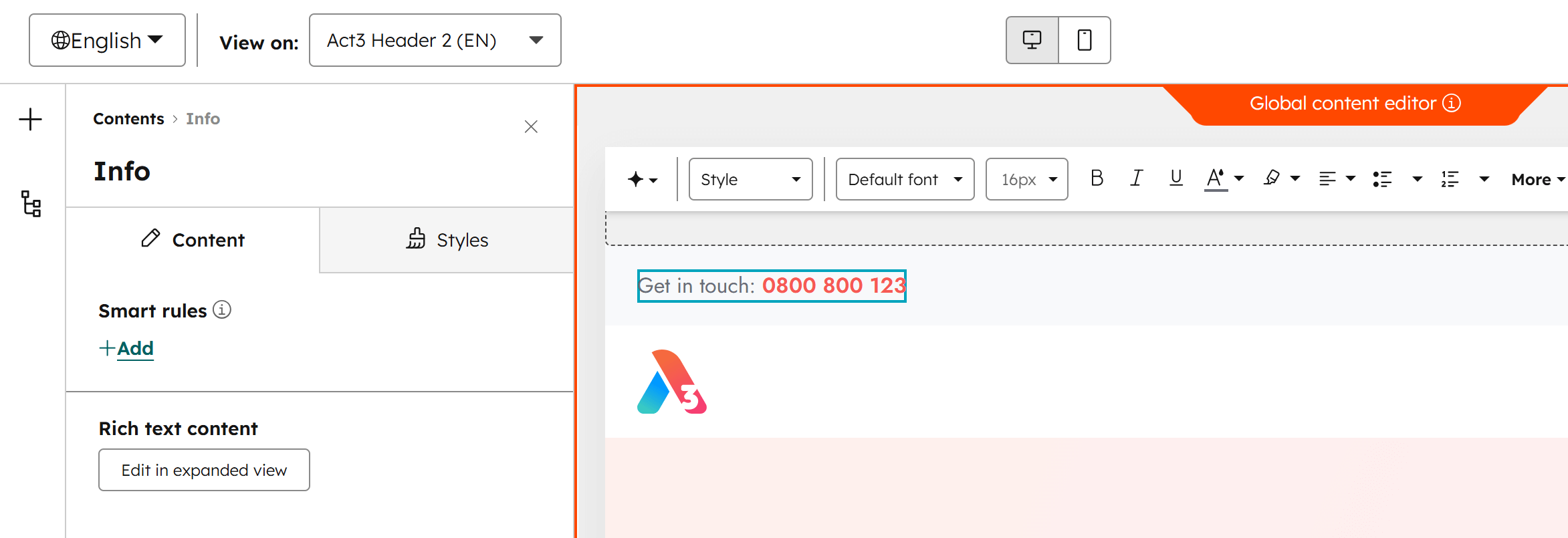 Act3 Header 2 Info Module Content