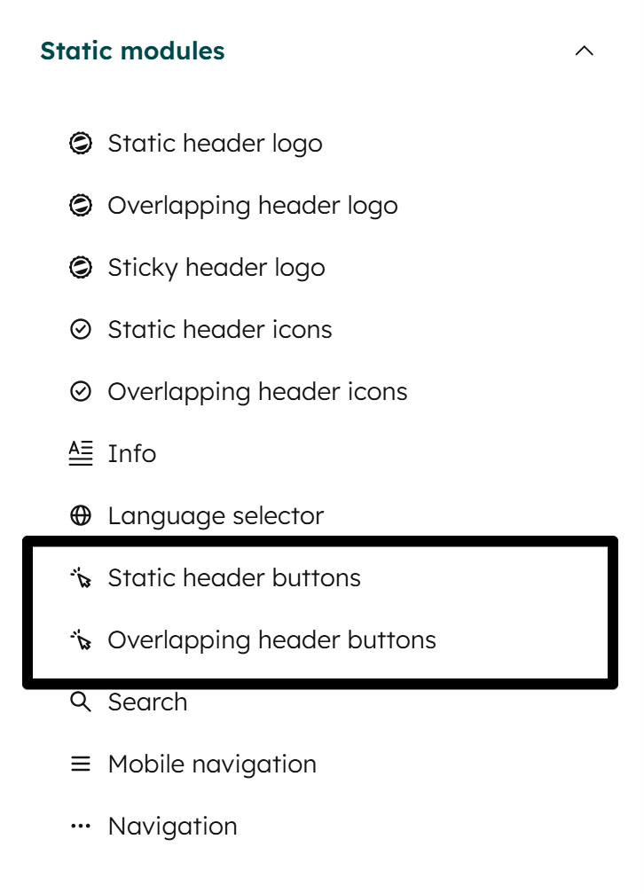 Act3 Header 3 Button Modules