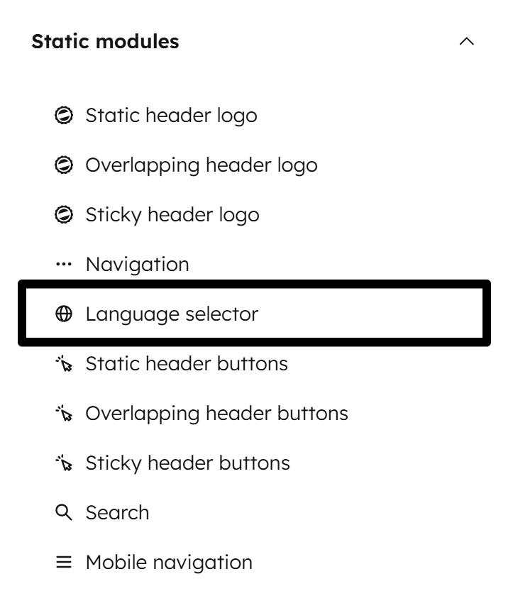 Act3 Header 5 Language Selector Module