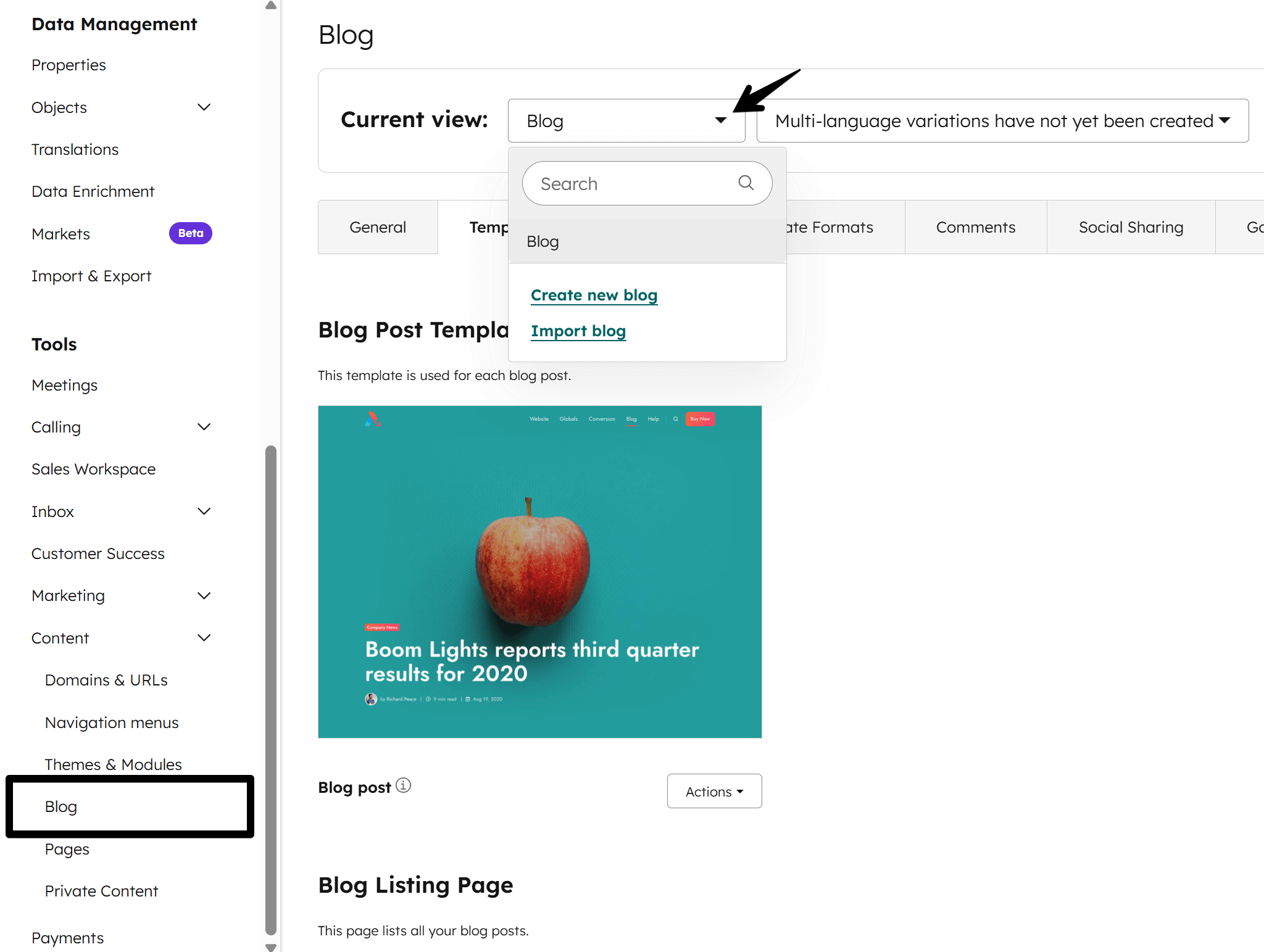 Act3 Select Or Create Blog