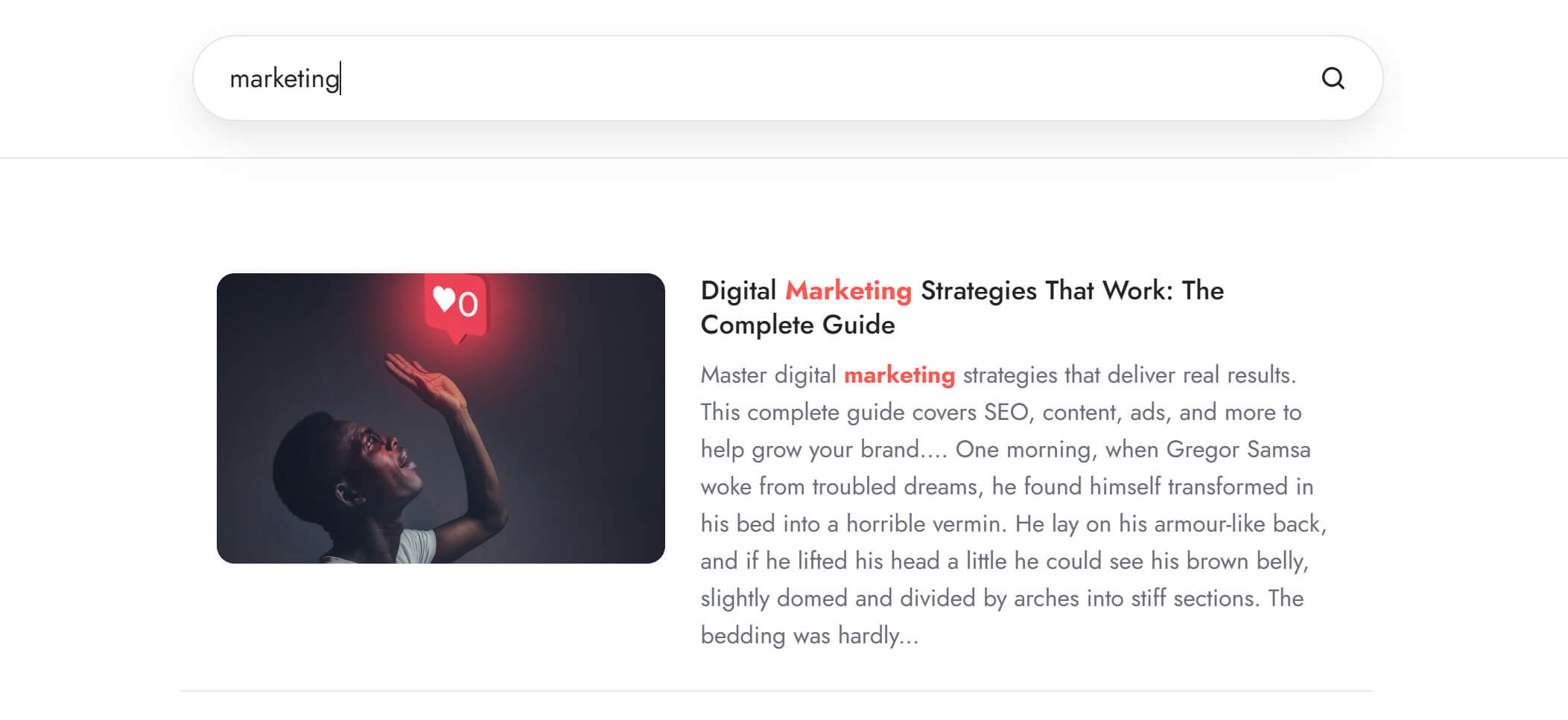 Act3 Site Search Module Preview