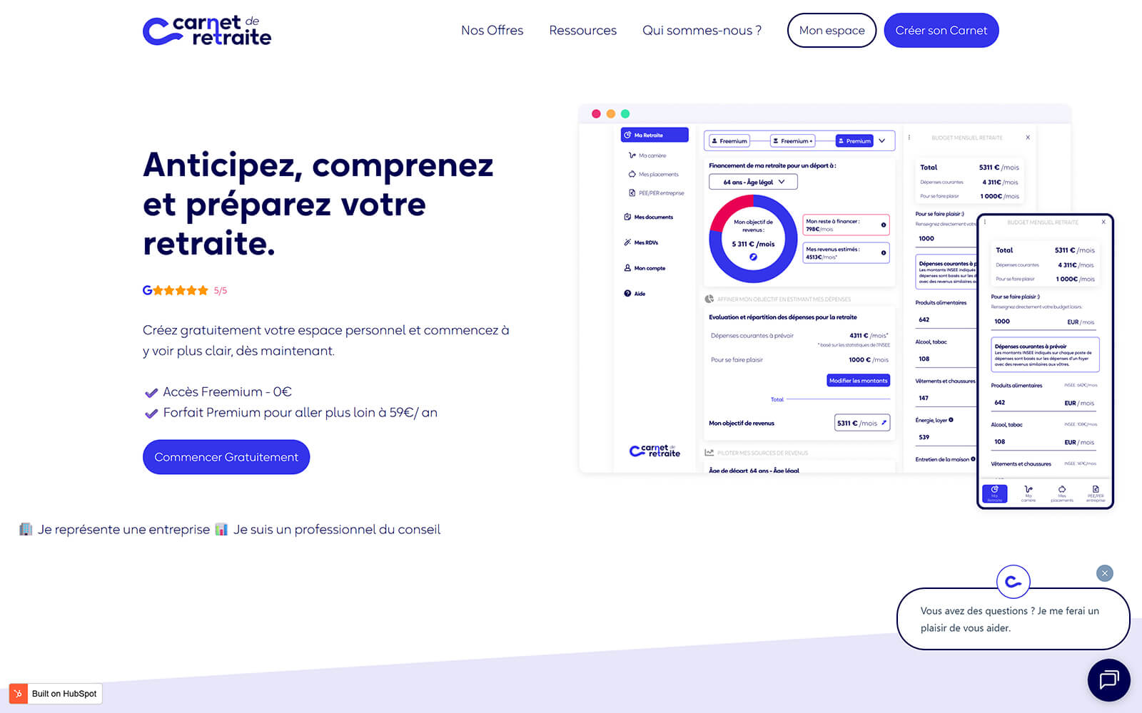carnet-retraite.fr website built with Act3