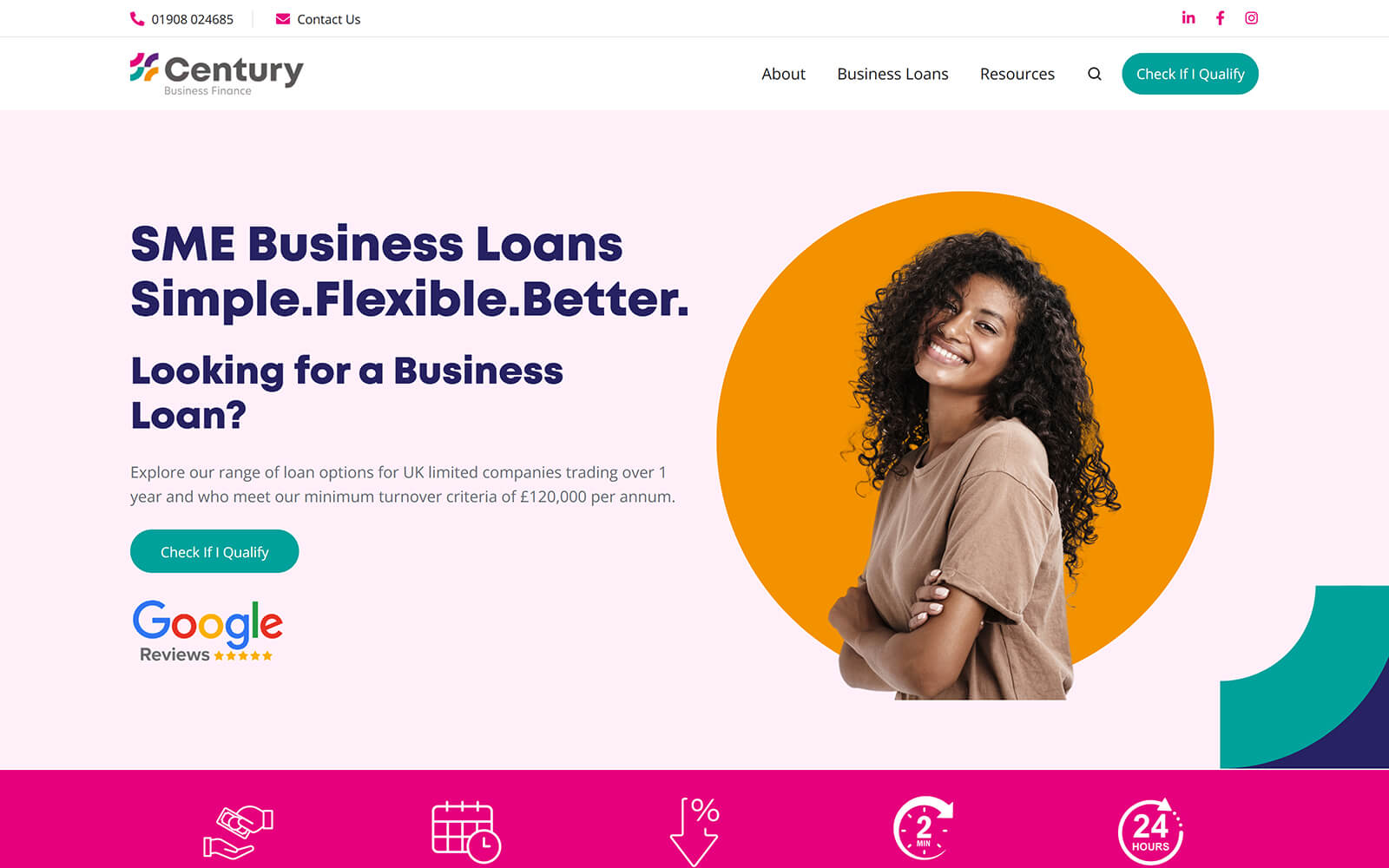 centurybusinessfinance.co.uk website built with Act3