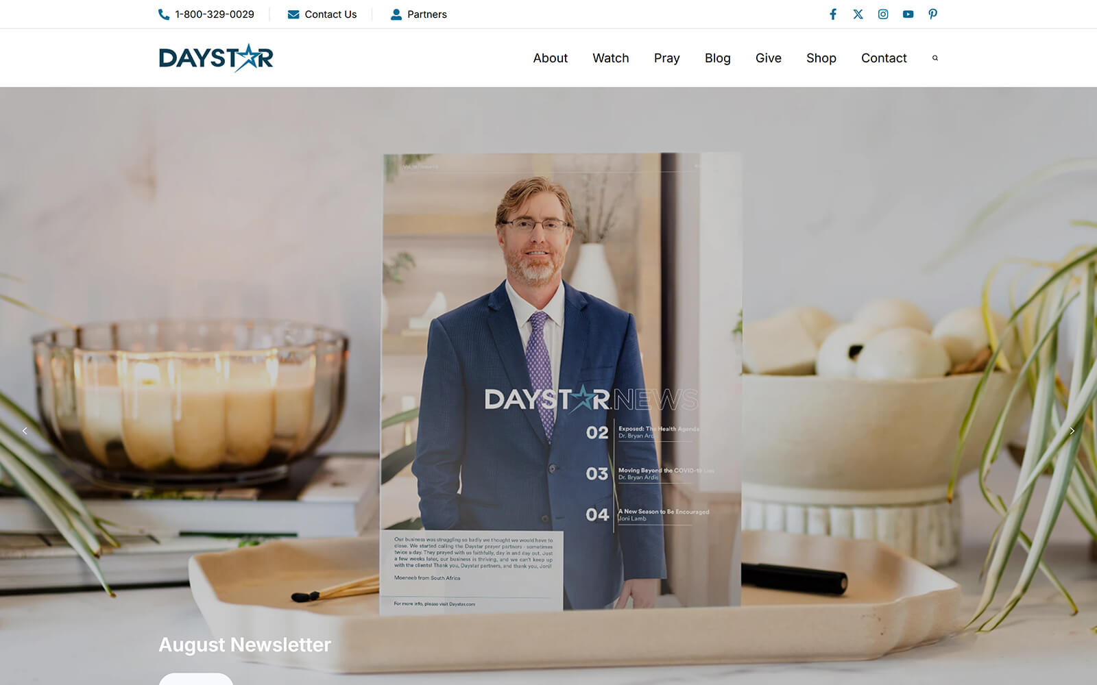 daystar.com website built with Act3