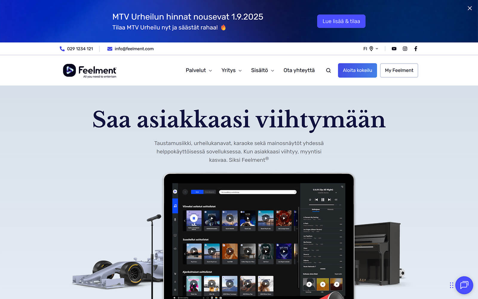feelment.com website built with Act3