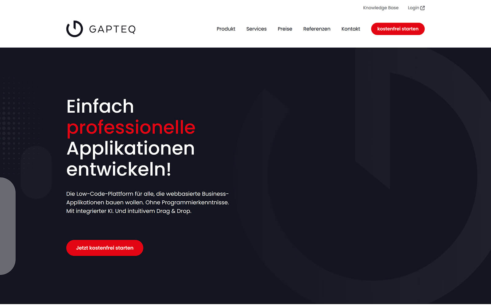 gapteq.com website built with Act3