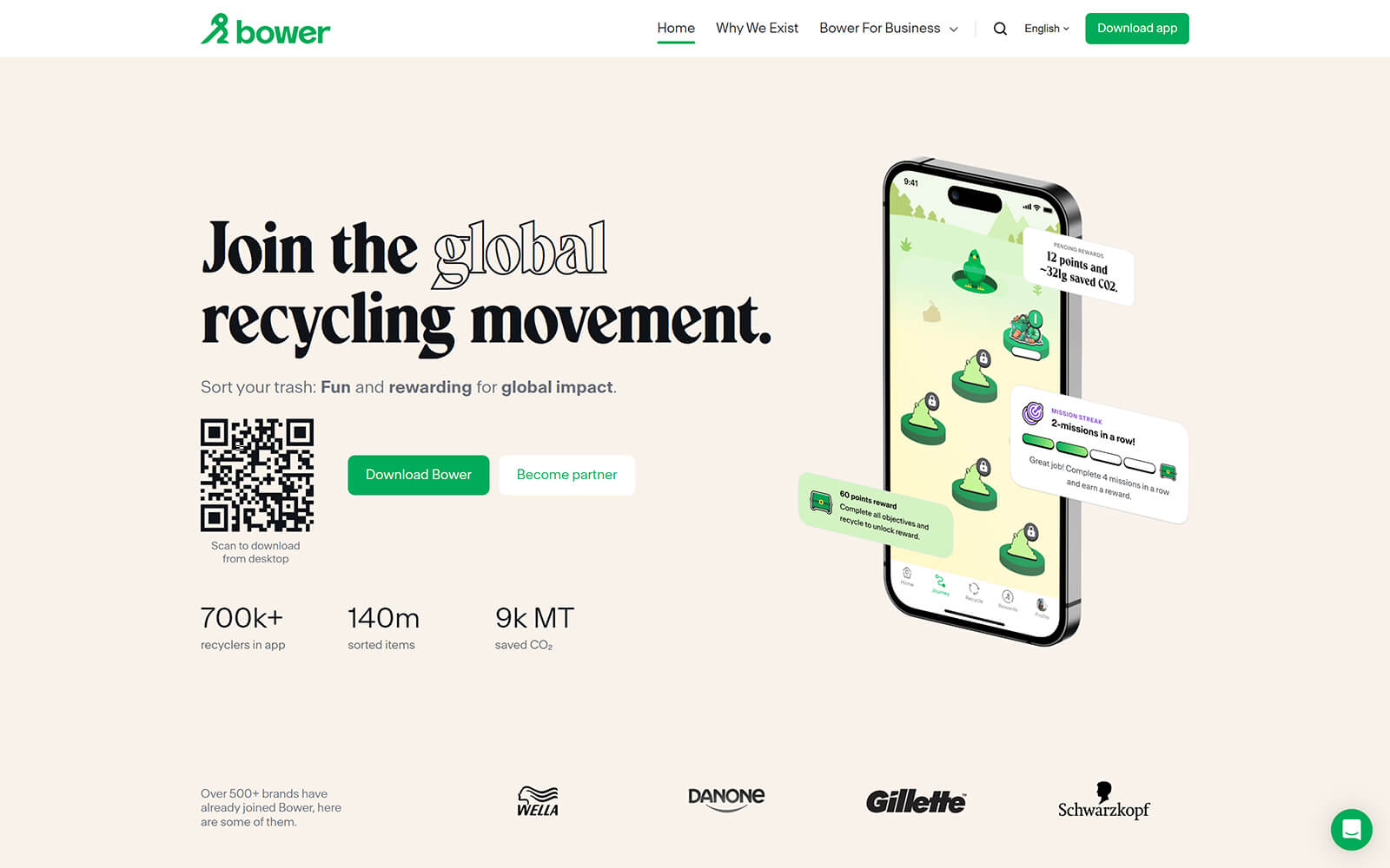 getbower.com website built with Act3