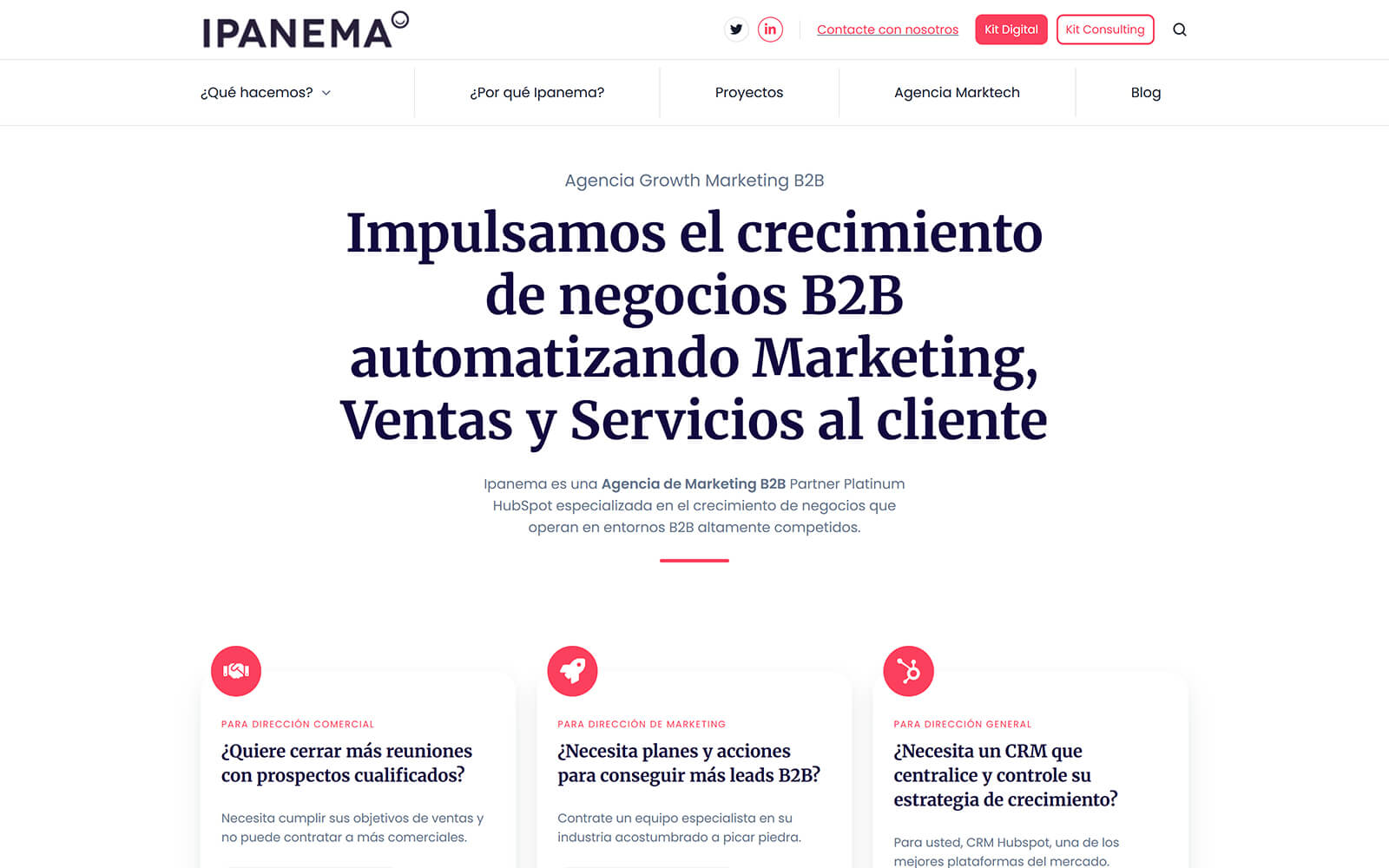 ipanemacomunicacion.com website built with Act3