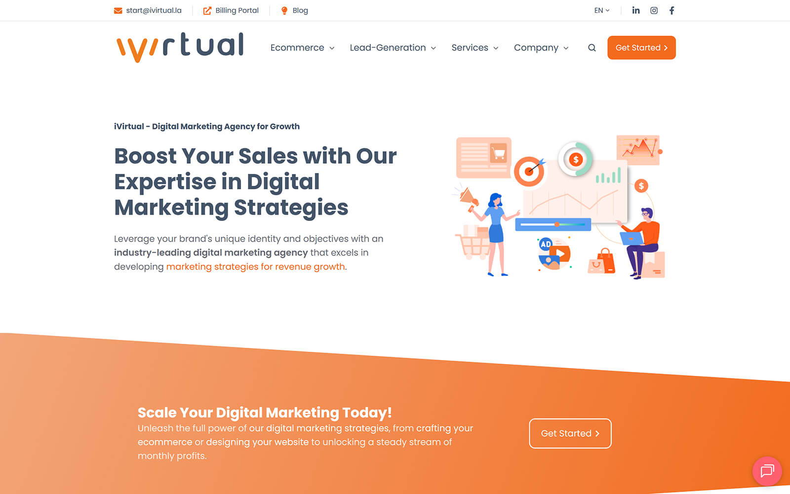 ivirtual.agency website built with Act3