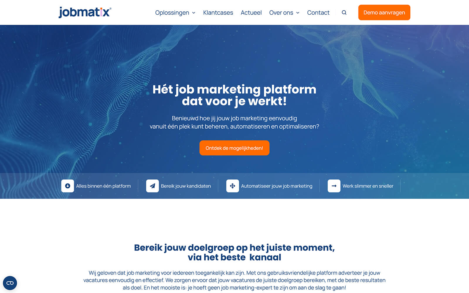 jobmatix.com website built with Act3
