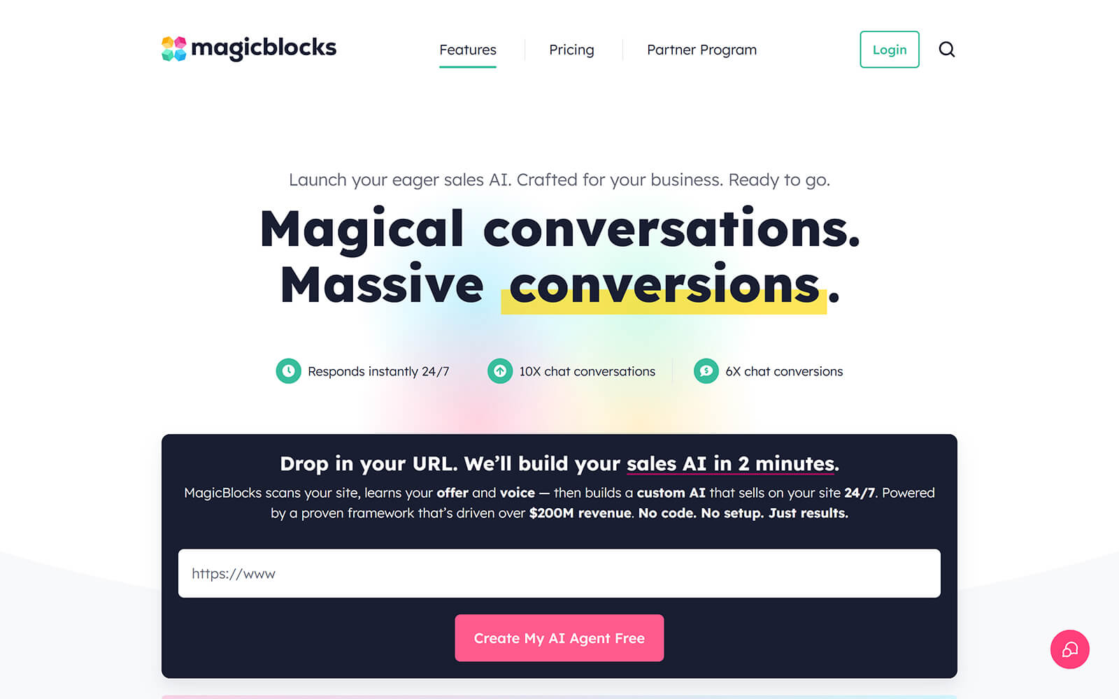 magicblocks.ai website built with Act3