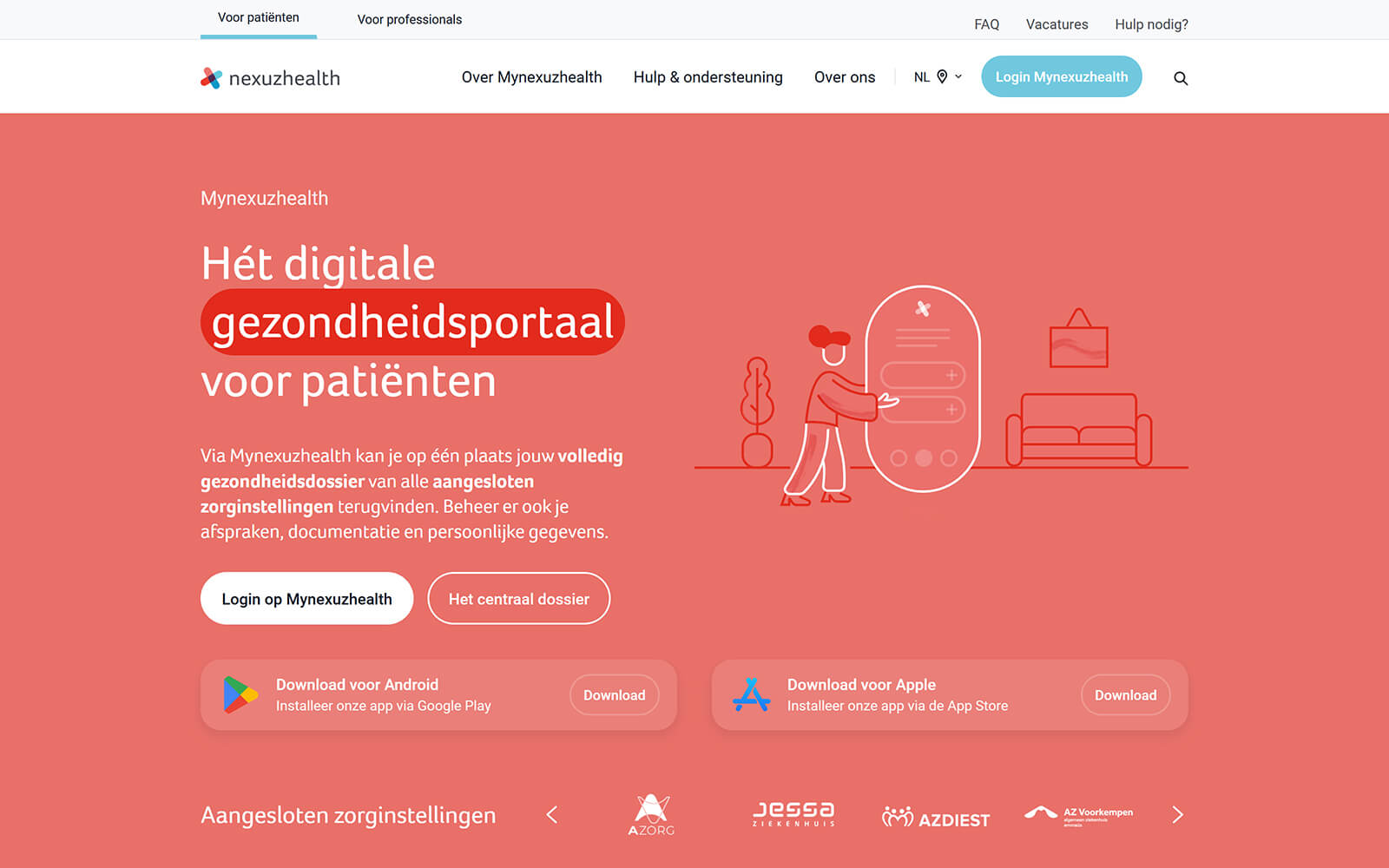 nexuzhealth.com website built with Act3