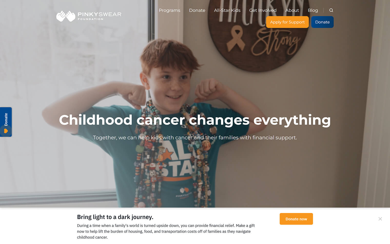 pinkyswear.org website built with Act3