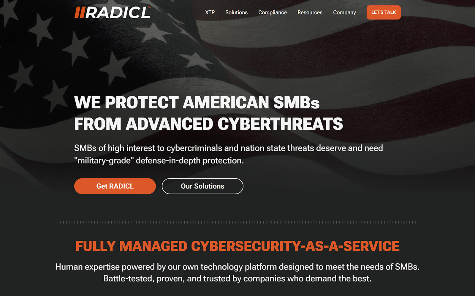 radicl.com website built with Act3