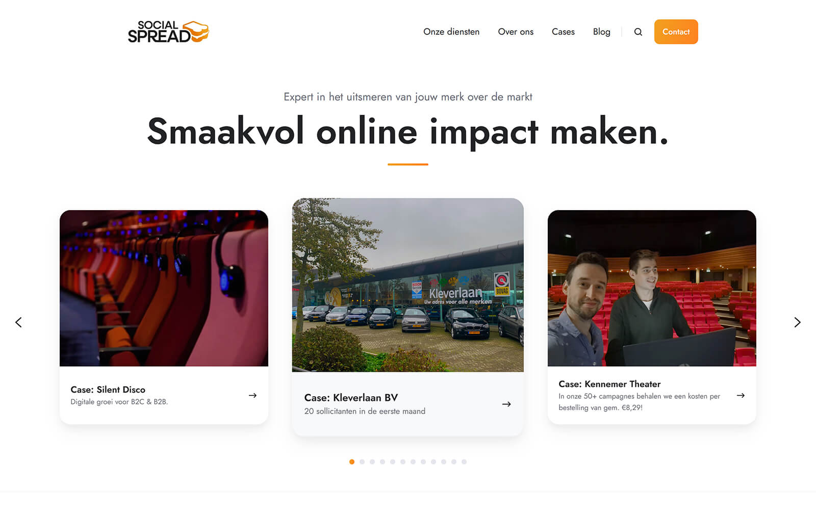 socialspread.nl website built with Act3
