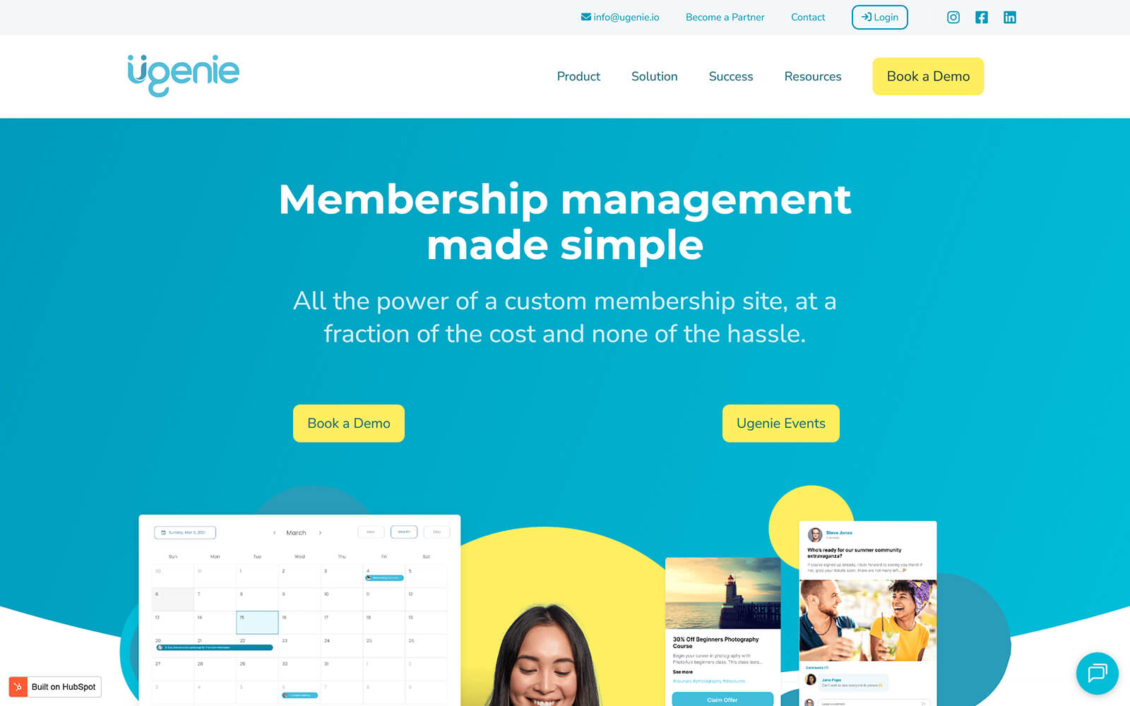 ugenie.io website built with Act3