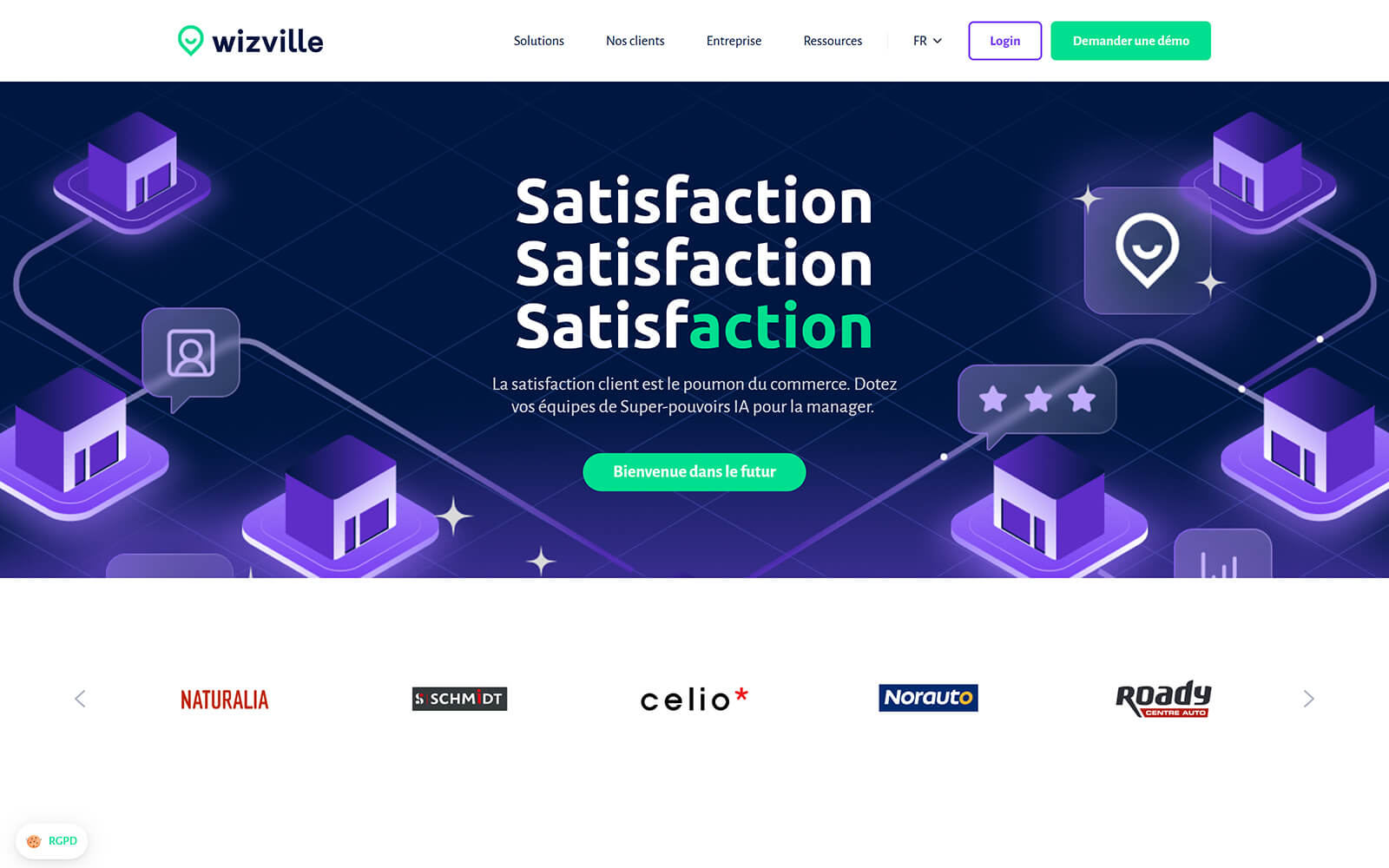 wizville.com website built with Act3