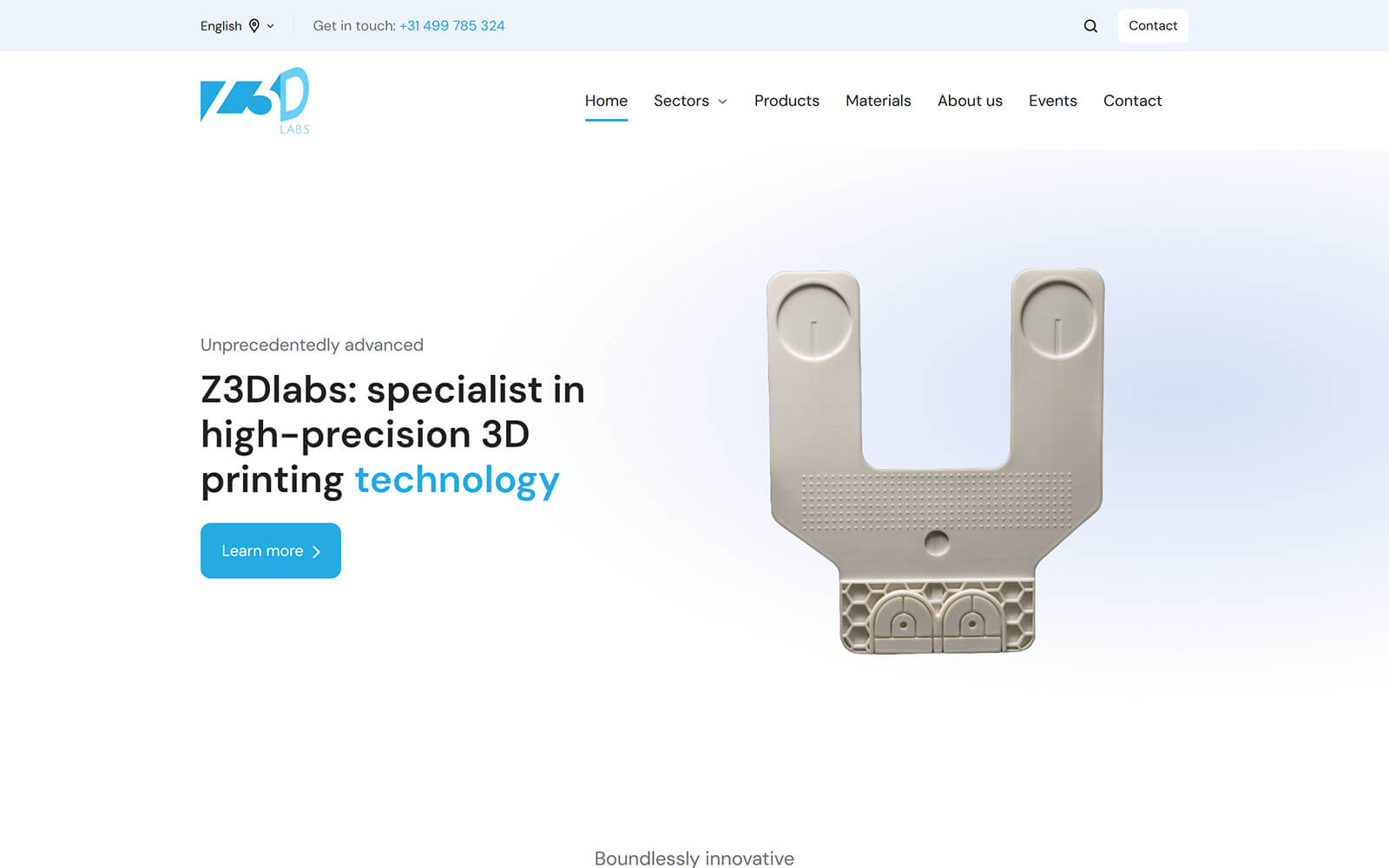 z3dlabs.com website built with Act3