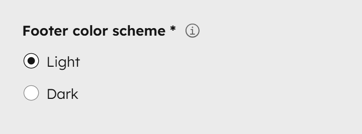 Act3 Theme Settings Components Footer Color Scheme