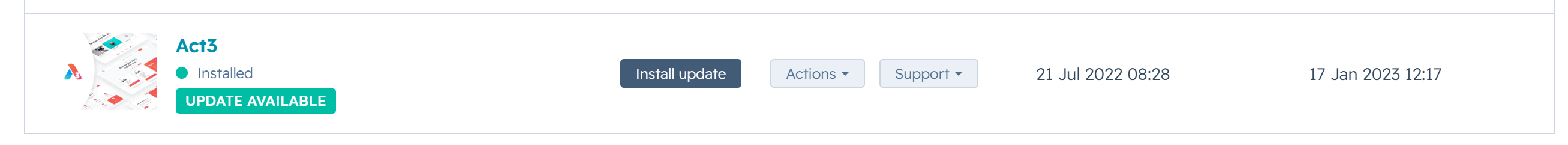 Act3 Update Available Install Update