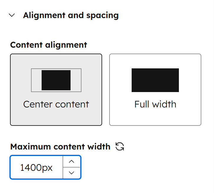 Content Alignment Max Width