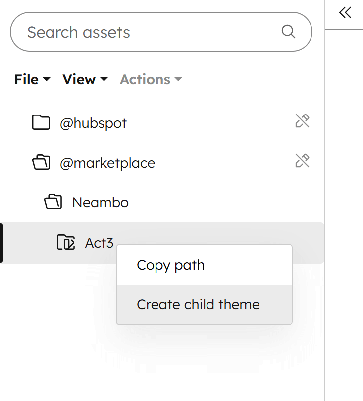 Create Child Theme From Act3